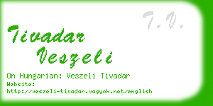 tivadar veszeli business card